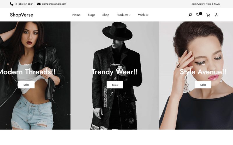 ShopVerse homepage preview