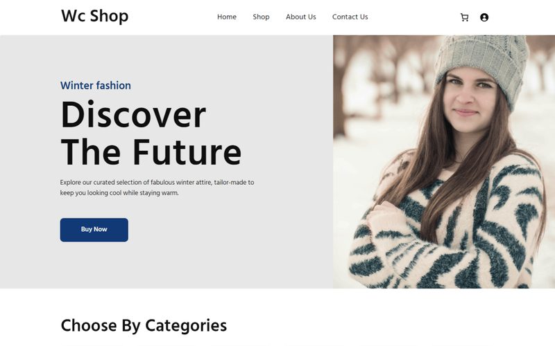 WC Shop homepage preview