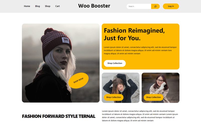 Woo Booster Fashion homepage preview