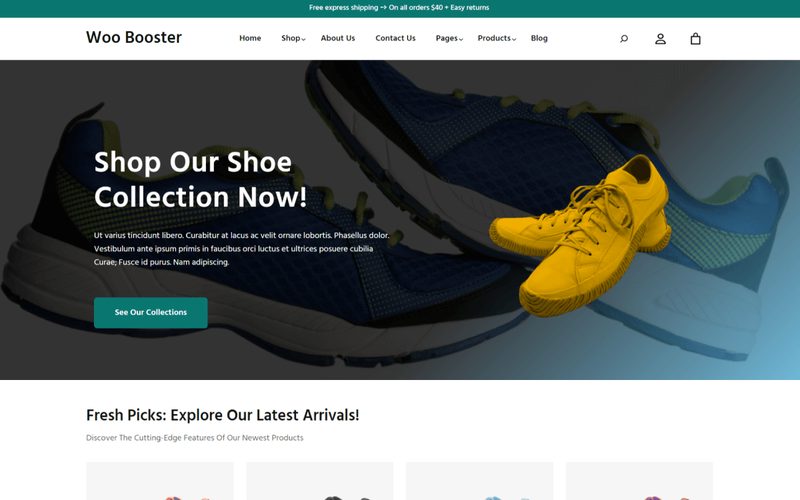 Woo Booster homepage preview